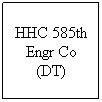 Text Box: HHC 585th Engr Co (DT)
