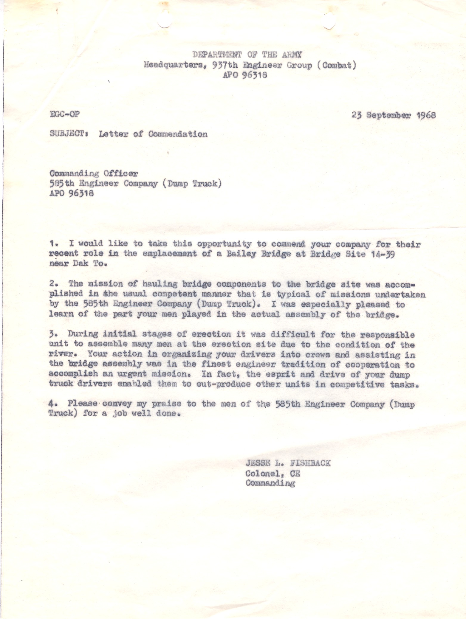 Letter Of Commendation Examples from www.585thengrco.com